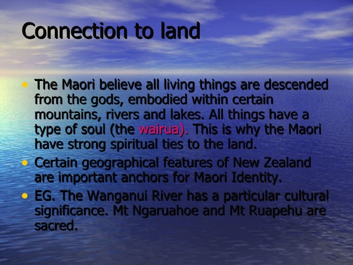 Maori Relationship To Land