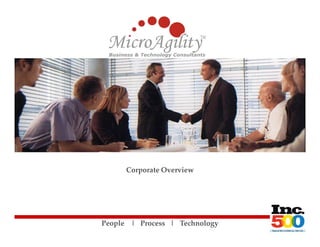 Corporate Overview




People | Process | Technology
       12/6/2010
 
