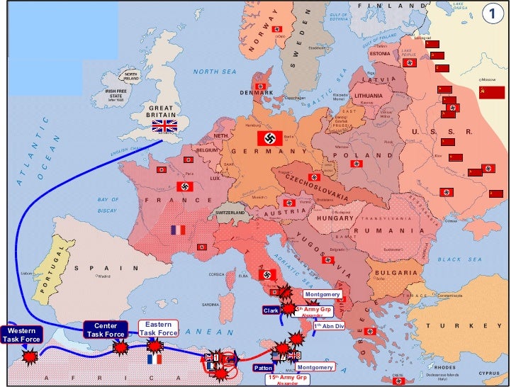 Map Of Europe 1942