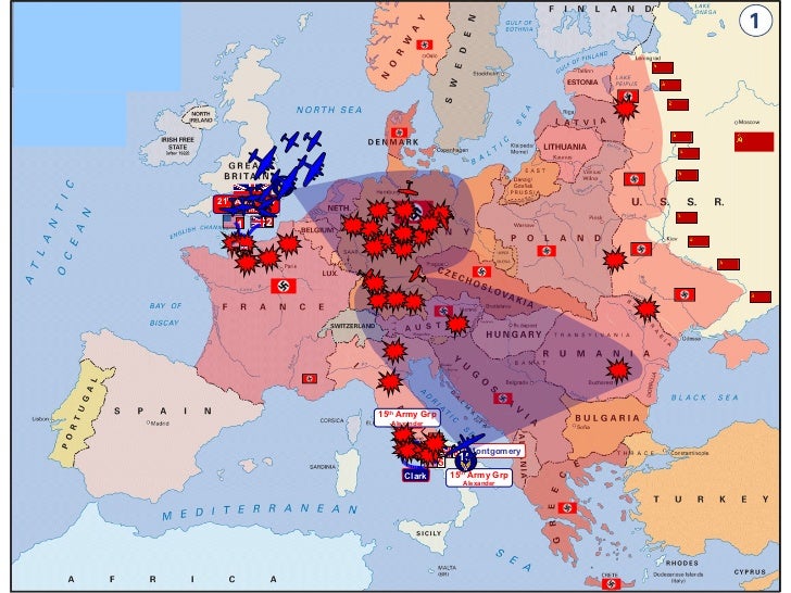 Map Of Europe Ww2