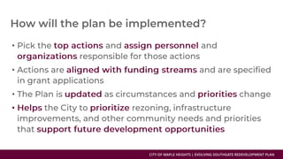CITY OF MAPLE HEIGHTS | EVOLVING SOUTHGATE REDEVELOPMENT PLAN
•
•
•
•
 