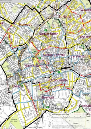 Map: Cycling in the Sutton Local Committee area
