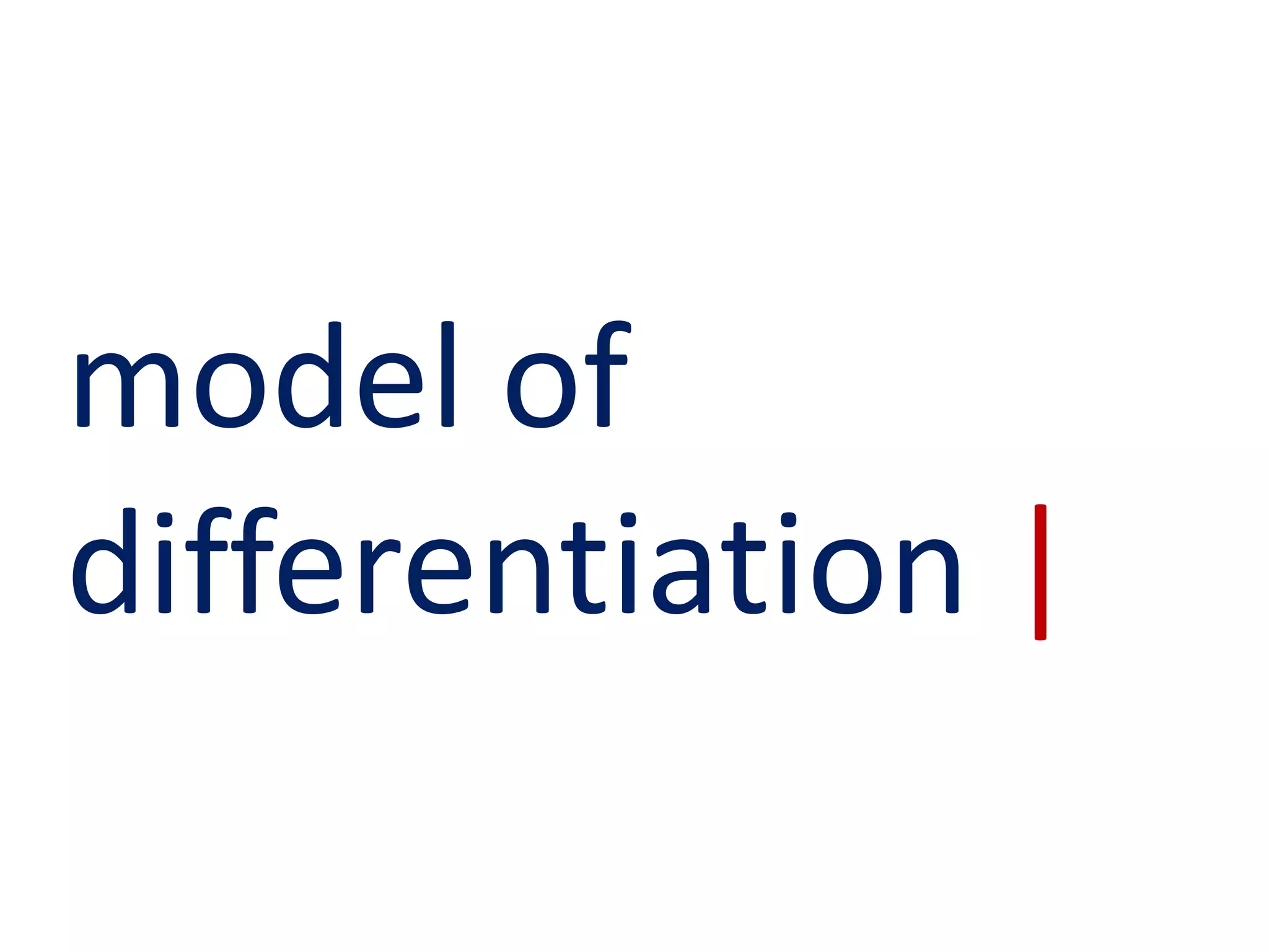 model of
differentiation |
 