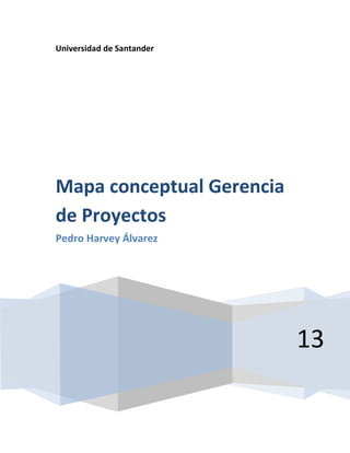 Universidad de Santander
13
Mapa conceptual Gerencia
de Proyectos
Pedro Harvey Álvarez
 