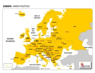 Mapa europa   político - color - con referencias