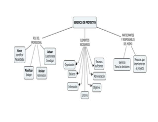 Mapa conceptual gestion de proyectos