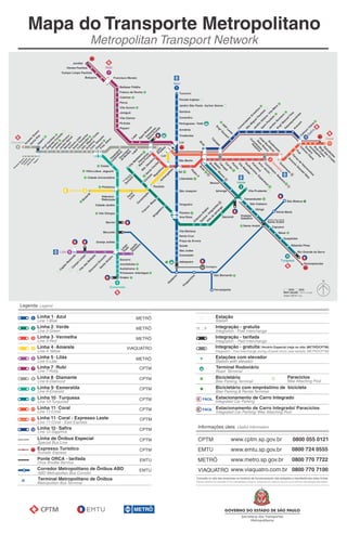 Mapa do Metro de SP
