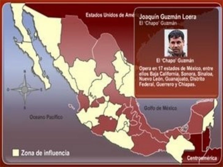 Mapa del narcotrafico en mexico