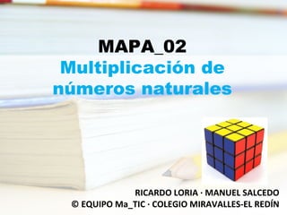 RICARDO LORIA · MANUEL SALCEDO © EQUIPO Ma_TIC · COLEGIO MIRAVALLES-EL REDÍN MAPA_02 Multiplicación de números naturales 