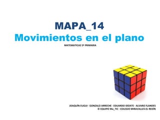 JOAQUÍN EUGUI · GONZALO ARRECHE · EDUARDO IDOATE · ALVARO FLANDES © EQUIPO Ma_TIC · COLEGIO MIRAVALLES-EL REDÍN MAPA_14 Movimientos en el plano MATEMATICAS 5º PRIMARIA 