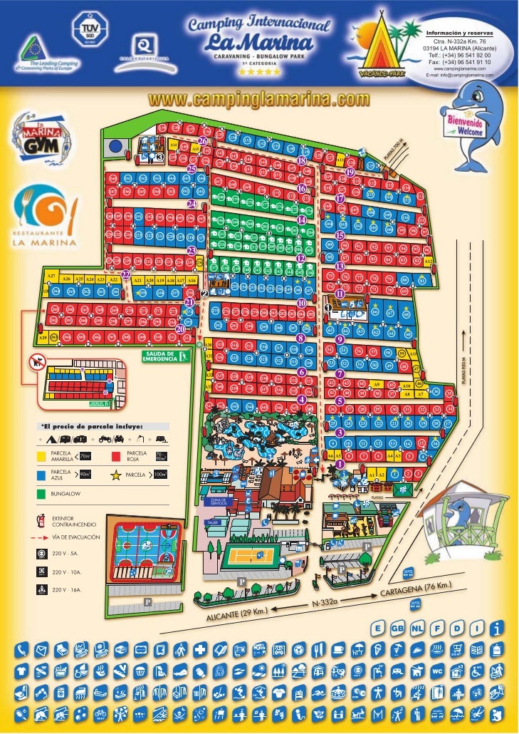 Mapa Map camping internacional la marina