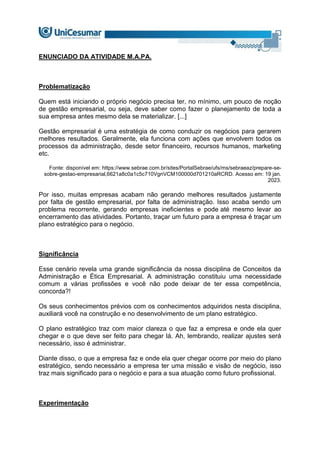 MAPA Conceitos da Adm e Ética EmpresariaL - UNICESUMAR 51/2023