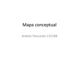 Mapa conceptual
Andrés Pancardo 131298
 