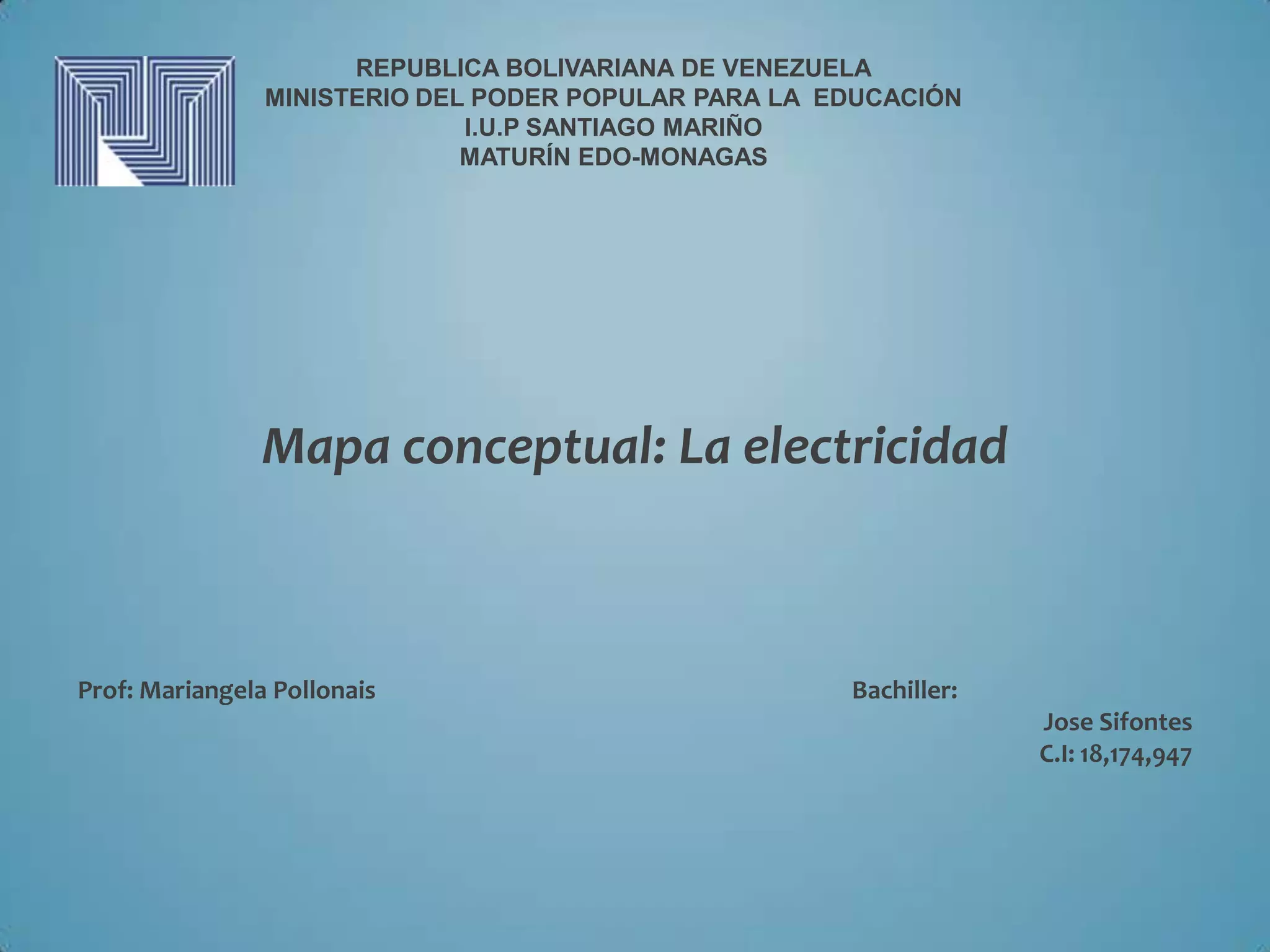 Mapa conceptual de la electricidad | PPTX | Physics | Science
