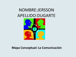 NOMBRE:JERSSON
APELLIDO:DUGARTE

Mapa Conceptual: La Comunicación

 