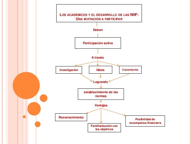 Mapa conceptual Aportes de Academicos NIIF