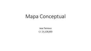 Mapa Conceptual 
Jose Tannous 
C.I. 21,126,003 
 