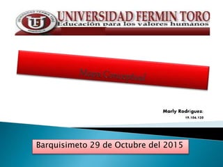 Marly Rodríguez:
19.106.120
Barquisimeto 29 de Octubre del 2015
 