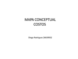 MAPA CONCEPTUAL
COSTOS
Diego Rodriguez 26639932
 