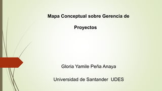 Mapa Conceptual sobre Gerencia de
Proyectos
Gloria Yamile Peña Anaya
Universidad de Santander UDES
 