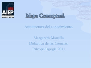 Arquitectura del conocimiento. Margareth Mansilla Didáctica de las Ciencias. Psicopedagogía 2011 