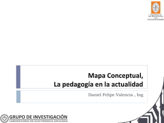 Mapa Conceptual,
La pedagogía en la actualidad
Daniel Felipe Valencia , Ing
 
