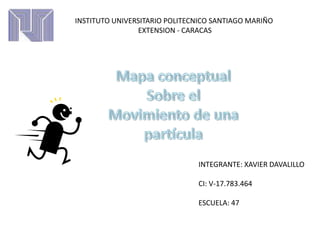 INSTITUTO UNIVERSITARIO POLITECNICO SANTIAGO MARIÑO
                EXTENSION - CARACAS




                               INTEGRANTE: XAVIER DAVALILLO

                               CI: V-17.783.464

                               ESCUELA: 47
 