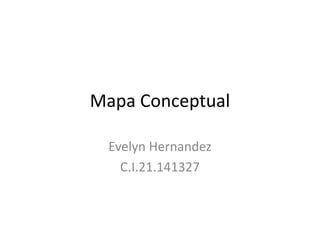Mapa Conceptual
Evelyn Hernandez
C.I.21.141327
 