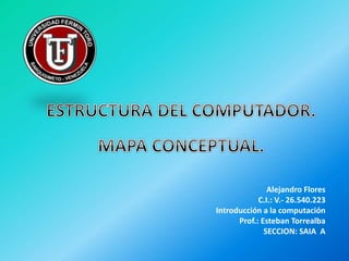 Alejandro Flores
C.I.: V.- 26.540.223
Introducción a la computación
Prof.: Esteban Torrealba
SECCION: SAIA A
 