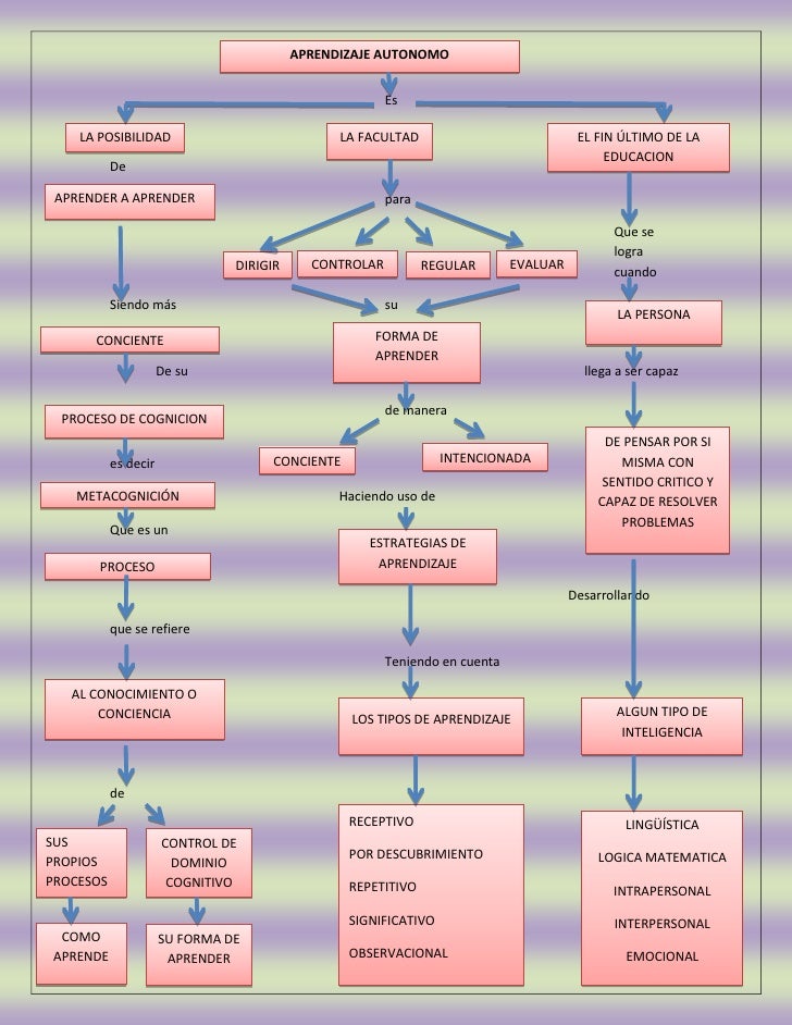 Mapa de ideas aprendizaje autonomo