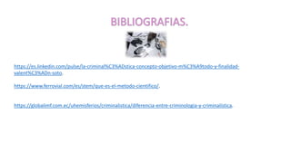 LA CRIMINALISTICA Y CRIMINOLOGIA, pptx | PPTX