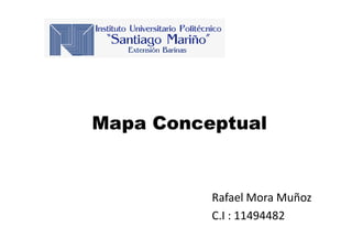 Mapa ConceptualMapa Conceptual
Rafael Mora Muñoz
C.I : 11494482
 