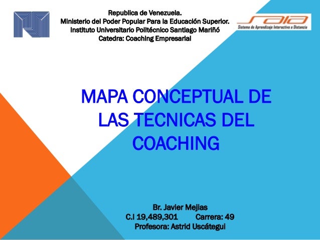 Mapa conceptual de las tecnicas del coaching