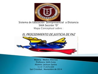 Materia: Medios Alternos 
Profesora: Edith Evies 
Alumno: Jackson Santos 
C.I.V-15.672.020 
San Cristóbal , Noviembre de 2014 
 