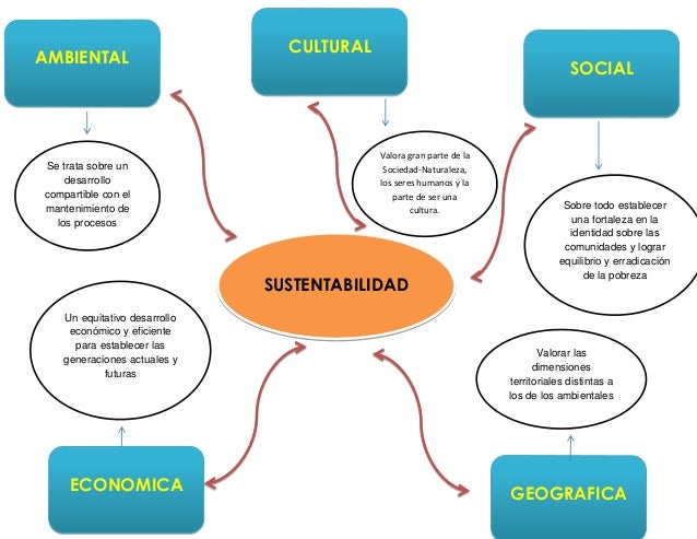 Resultado de imagen para mapa conceptual de la sustentabilidad