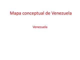 Mapa conceptual de Venezuela
Venezuela

 