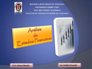 REPUBLICA BOLIVARIANA DE VENEZUELA
         UNIVERSIDAD FERMÍN TORO
        VICE-RECTORADO ACADÉMICO
FACULTAD DE CIENCIAS ECONOMICAS Y SOCIALES
 