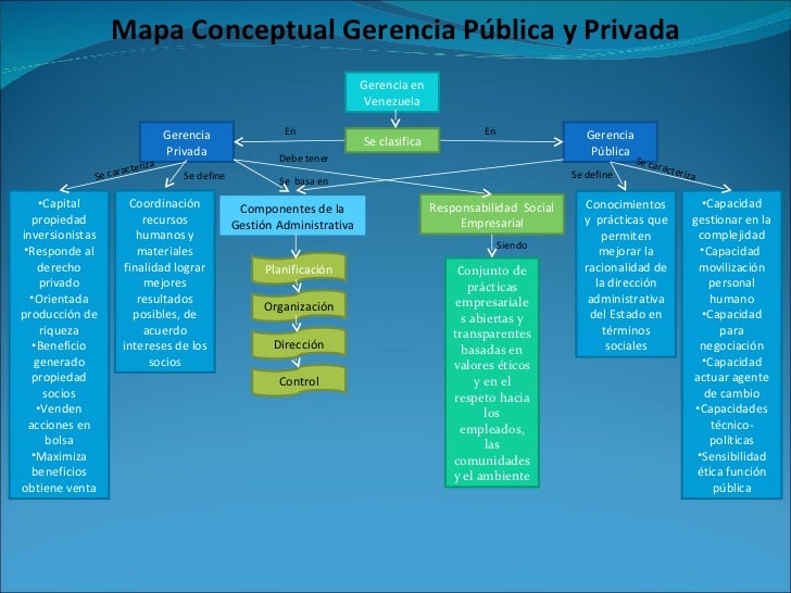 Mapa Conceptual Gerencia Pública y Privada