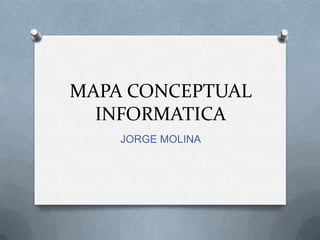 MAPA CONCEPTUAL
  INFORMATICA
    JORGE MOLINA
 