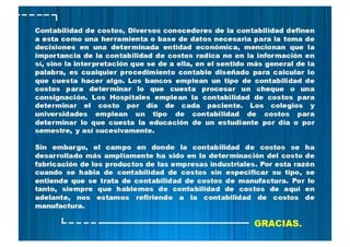 Contabilidad de costos - Mapa Conceptual