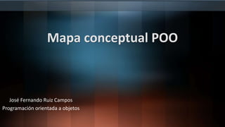 Mapa conceptual POO
José Fernando Ruiz Campos
Programación orientada a objetos
 