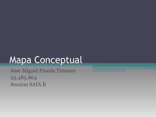 Mapa Conceptual 
Jose Miguel Pineda Timaure 
23.485.864 
Seccion SAIA B 
 