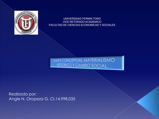 UNIVERSIDAD FERMIN TORO
VICE RETORADO ACADEMICO
FACULTAD DE CIENCIAS ECONOMICAS Y SOCIALES
Realizado por:
Angie N. Oropeza G. CI.14.998.035
 