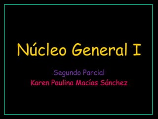 Núcleo General I
        Segundo Parcial
 Karen Paulina Macías Sánchez
 