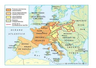 Mapa conquistas napoleónicas