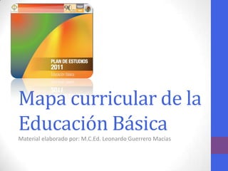 Mapa curricular de la
Educación Básica
Material elaborado por: M.C.Ed. Leonardo Guerrero Macías
 