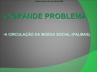 A CIRCULAÇÃO DA MOEDA SOCIAL (PALMAS). 