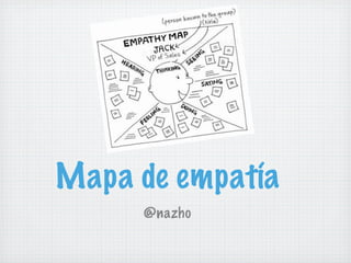 Mapa de empatía
     @nazho
 