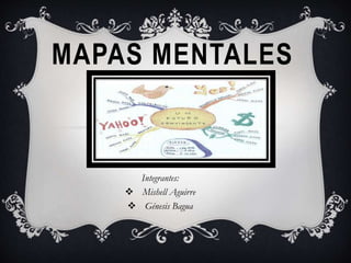 MAPAS MENTALES
Integrantes:
 Mishell Aguirre
 Génesis Bagua
 
