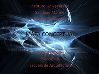 Instituto Universitario
    Santiago Mariño
   Extensión-Barinas


MAPA CONCEPTUAL

     Andrei Alviarez
        Sección B
 Escuela de Arquitectura
 